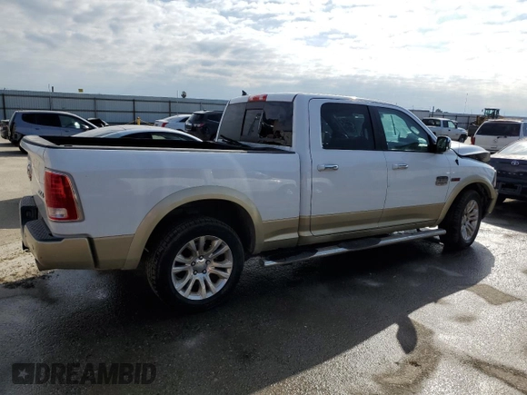 2015 Ram 1500 Laramie Limited with VIN 1C6RR7WM6FS718706, listed as a Copart auction lot 44722145 with Not provided miles and Salvage title. Bid and sale history available at DreamBid. Image 3.