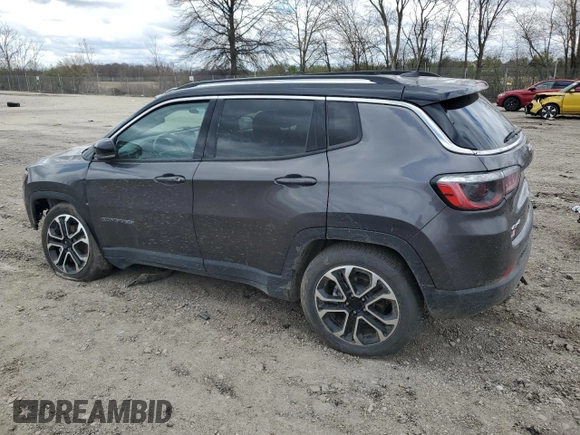 2022 Jeep Compass Limited with VIN 3C4NJDCB0NT105364, listed as a Copart auction lot 51737105 with 69,208 mi miles and Salvage title. Bid and sale history available at DreamBid. Image 2.