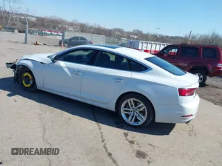 2019 Audi A5 Sportback Premium Plus with VIN WAUBNCF53KA023202, listed as a IAAI auction lot 41749214 with 40,716 mi miles and . Bid and sale history available at DreamBid. Image 3.