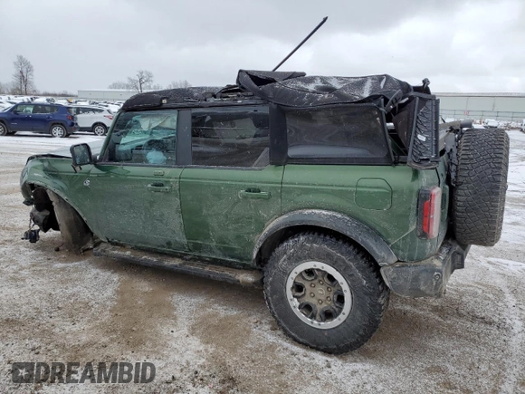 2023 Ford Bronco с VIN 1FMEE5DP7PLB60568, выставлен на аукционе Copart как лот 87751615 с пробегом 25 681 миль миль и На запчасти • Non repairable. История ставок и продаж доступна на DreamBid. Изображение 2.