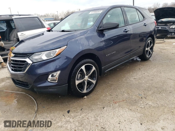 2018 Chevrolet Equinox LS with VIN 3GNAXHEV7JS634751, listed as a Copart auction lot 47396065 with 84,359 mi miles and Salvage Title. Bid and sale history available at DreamBid. Image 1.