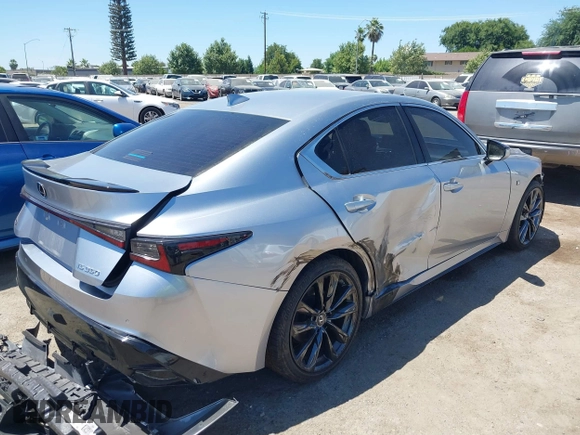 2021 Lexus IS 350 F Sport with VIN JTHGZ1B20M5041647, listed as a IAAI auction lot 42471451 with 39,752 mi miles and . Bid and sale history available at DreamBid. Image 4.