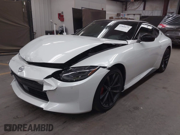 2024 Nissan Z Performance with VIN JN1BZ4BH9RM364239, listed as a IAAI auction lot 41860174 with 7,501 mi miles and . Bid and sale history available at DreamBid. Image 2.