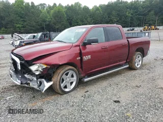 2019 Ram 1500 Big Horn z VIN 1C6RR7LT7KS632424, wystawiony jako Copart lot #58861105 z przebiegiem 82 390 mil mil oraz Czysty tytuł • Clean title. Historia ofert i sprzedaży dostępna na DreamBid. Obrazek 1.