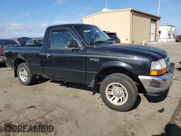 1999 Ford Ranger XL with VIN 1FTYR10V9XUB87056, listed as a Copart auction lot 43989795 with 193,980 mi miles and Salvage Title. Bid and sale history available at carsss.com. Image 4.