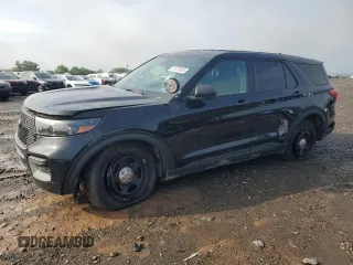 2023 Ford Police Interceptor Utility z VIN 1FM5K8AB5PGB84637, wystawiony jako Copart lot #57475805 z przebiegiem 12 329 mil mil oraz Szkody całkowita. Historia ofert i sprzedaży dostępna na DreamBid. Obrazek 1.