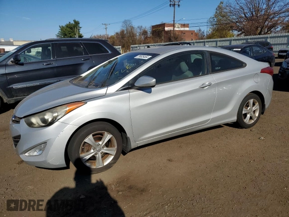 2013 Hyundai Elantra Coupe GS PZEV with VIN KMHDH6AE4DU013738, listed as a Copart auction lot 79605464 with 127,917 mi miles and Salvage Title. Bid and sale history available at carsss.com. Image 1.