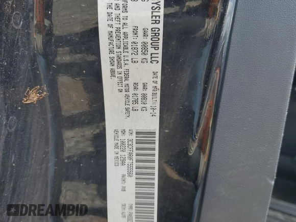 2015 FIAT 500 Pop with VIN 3C3CFFAR0FT555560, listed as a Copart auction lot 55178495 with 0 mi miles and Clean Title. Bid and sale history available at carsss.com. Image 12.