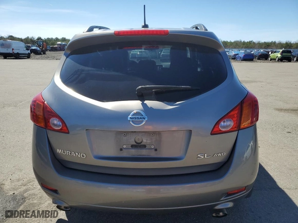 2009 Nissan Murano SL with VIN JN8AZ18W79W140649, listed as a Copart auction lot 51017184 with 135,056 mi miles and Salvage Title. Bid and sale history available at carsss.com. Image 6.