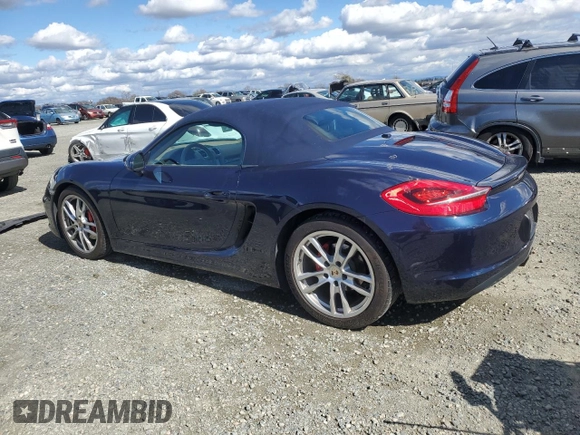2013 Porsche Boxster S with VIN WP0CB2A87DS132884, listed as a Copart auction lot 47368445 with 96,404 mi miles and Salvage Title. Bid and sale history available at carsss.com. Image 2.