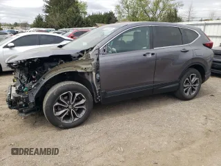 2021 Honda CR-V EX-L with VIN 2HKRW2H80MH618004, listed as a Copart auction lot 53980895 with 48,072 mi miles and Salvage Title. Bid and sale history available at DreamBid. Image 1.