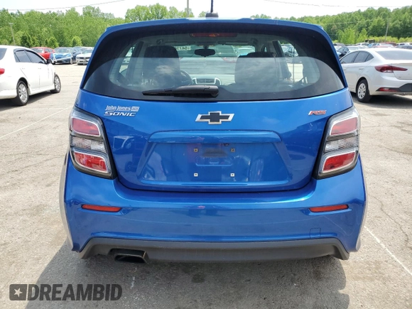 2020 Chevrolet Sonic LT with VIN 1G1JD6SB6L4109157, listed as a Copart auction lot 54716795 with 90,876 mi miles and Salvage title. Bid and sale history available at DreamBid. Image 6.