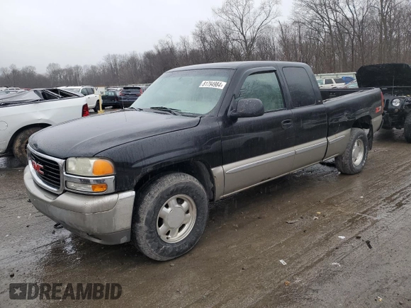 2000 GMC New Sierra 1500 SLE with VIN 2GTEK19T1Y1202364, listed as a Copart auction lot 81794984 with 160,952 mi miles and Clean Title. Bid and sale history available at carsss.com. Image 1.