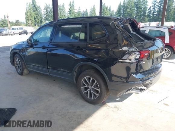 2021 Volkswagen Tiguan S with VIN 3VV0B7AX1MM098300, listed as a IAAI auction lot 42574636 with 53,559 mi miles and . Bid and sale history available at DreamBid. Image 3.