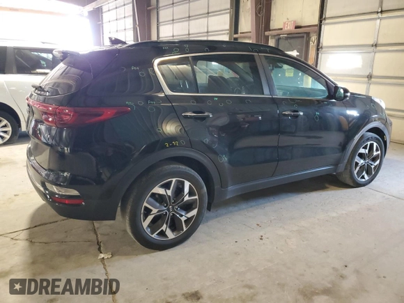 2020 Kia Sportage EX with VIN KNDPNCAC7L7631897, listed as a Copart auction lot 55474655 with 114,403 mi miles and Salvage title. Bid and sale history available at DreamBid. Image 3.
