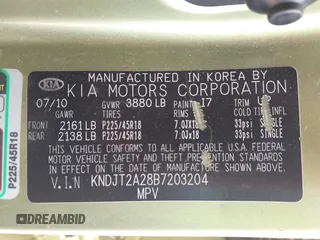 2011 Kia Soul + with VIN KNDJT2A28B7203204, listed as a IAAI auction lot 42028948 with 207,372 mi miles. Bid and sale history available at carsss.com. Image 9.