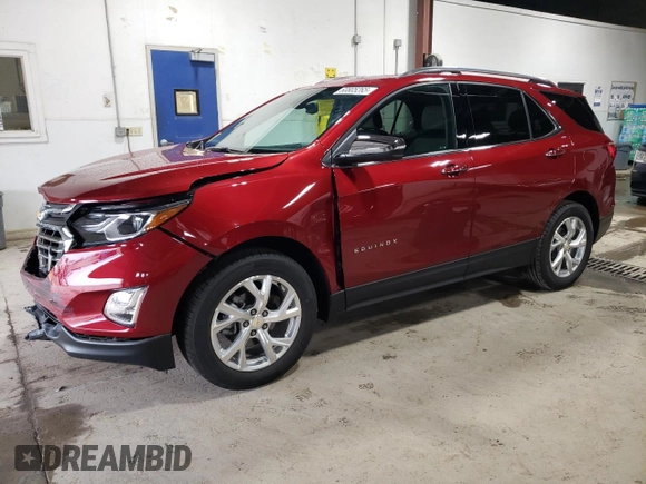 2021 Chevrolet Equinox Premier with VIN 2GNAXXEVXM6151610, listed as a Copart auction lot 60805265 with 14,520 mi miles and Salvage title. Bid and sale history available at DreamBid. Image 1.