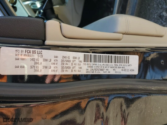 2019 Jeep Grand Cherokee Limited X with VIN 1C4RJFBG7KC788827, listed as a Copart auction lot 46994525 with 174,814 mi miles and Salvage Title. Bid and sale history available at carsss.com. Image 13.