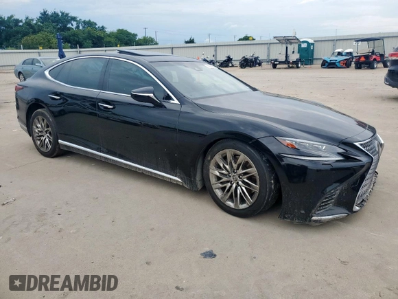 2018 Lexus LS 500 with VIN JTHB51FF9J5000688, listed as a Copart auction lot 58664355 with 106,208 mi miles and Salvage title. Bid and sale history available at DreamBid. Image 4.