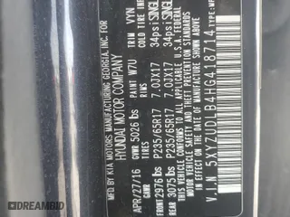 2017 Hyundai Santa Fe Sport 2.4L with VIN 5XYZUDLB4HG418714, listed as a Copart auction lot 54728775 with 124,267 mi miles and Clean Title. Bid and sale history available at carsss.com. Image 13.