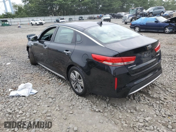 2017 Kia Optima Hybrid EX with VIN KNAGU4LE4H5012990, listed as a Copart auction lot 64192674 with 0 mi miles and Salvage Title. Bid and sale history available at carsss.com. Image 2.