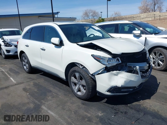 2016 Acura MDX with VIN 5FRYD3H24GB003007, listed as a IAAI auction lot 41848037 with 101,400 mi miles and . Bid and sale history available at DreamBid. Image 1.