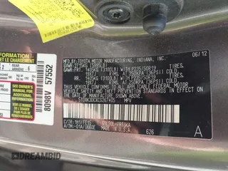 2012 Toyota Sienna SE with VIN 5TDXK3DCXCS267405, listed as a IAAI auction lot 42401101 with 134,553 mi miles and . Bid and sale history available at DreamBid. Image 9.