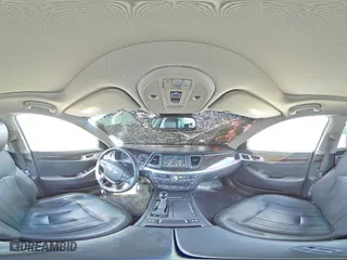 2016 Hyundai Genesis 3.8L with VIN KMHGN4JE1GU143877, listed as a Copart auction lot 44812975 with 107,608 mi miles and Salvage Title. Bid and sale history available at carsss.com. Image 12.