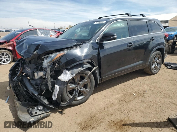 2017 Toyota Highlander Limited with VIN 5TDDZRFH2HS397633, listed as a Copart auction lot 54334855 with 69,825 mi miles and Salvage title. Bid and sale history available at DreamBid. Image 1.