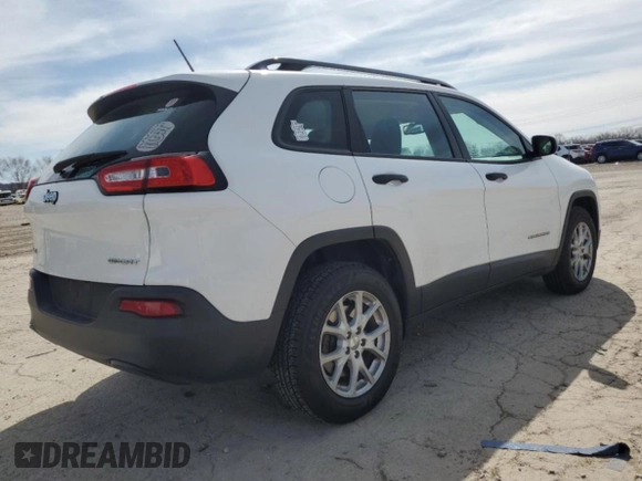 2015 Jeep Cherokee Sport with VIN 1C4PJMAB3FW647906, listed as a Copart auction lot 50227535 with 110,097 mi miles and Salvage Title. Bid and sale history available at carsss.com. Image 3.