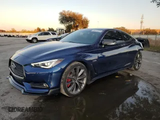 2018 Infiniti Q60 RED SPORT 400 with VIN JN1FV7ELXJM630211, listed as a Copart auction lot 86313324 with 65,070 mi miles and Salvage Title. Bid and sale history available at carsss.com. Image 1.