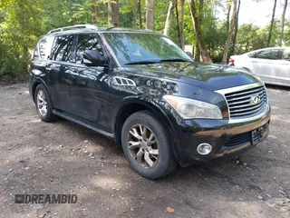 2012 Infiniti QX56 8-passenger with VIN JN8AZ2NC8C9317506, listed as a IAAI auction lot 42857473 with 137,016 mi miles and . Bid and sale history available at DreamBid. Image 1.