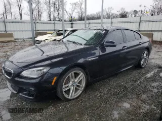 2015 BMW 6 Series 640i with VIN WBA6A0C52FD318635, listed as a Copart auction lot 86845764 with 97,286 mi miles and Salvage Title. Bid and sale history available at carsss.com. Image 1.