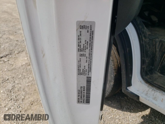 2025 Ram ProMaster Cargo Tradesman with VIN 3C6MRVJG9SE517735, listed as a Copart auction lot 51207475 with 9,208 mi miles and Clean Title. Bid and sale history available at DreamBid. Image 14.