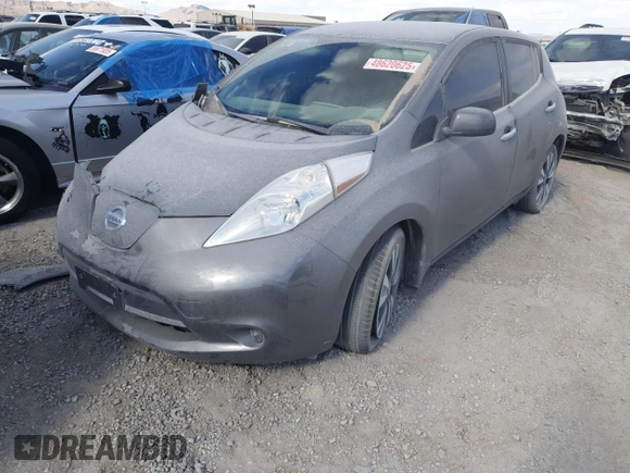 2017 Nissan LEAF S with VIN 1N4BZ0CP7HC305471, listed as a Copart auction lot 48620625 with 77,136 mi miles and Salvage title. Bid and sale history available at DreamBid. Image 1.
