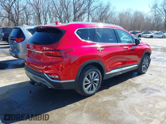 2020 Hyundai Santa Fe SEL w/SULEV with VIN 5NMS33AD3LH254602, listed as a IAAI auction lot 41629661 with 25,949 mi miles. Bid and sale history available at carsss.com. Image 4.