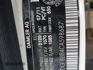 2012 Mercedes-Benz C 300 Sport with VIN WDDGF8BB4CA598687, listed as a Copart auction lot 55562575 with 371,312 mi miles and Clean title. Bid and sale history available at DreamBid. Image 12.
