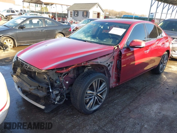 2014 Infiniti Q50 Sport with VIN JN1BV7AR5EM690783, listed as a IAAI auction lot 41024574 with 79,813 mi miles and . Bid and sale history available at DreamBid. Image 18.