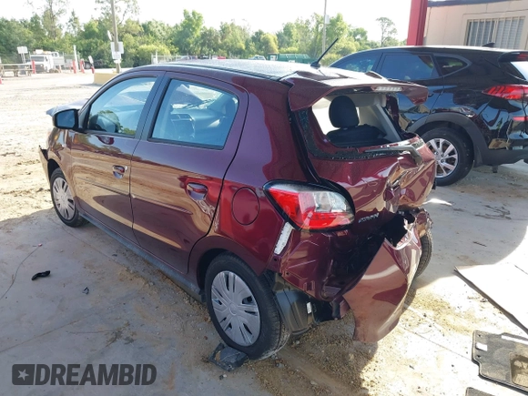 2024 Mitsubishi Mirage ES with VIN ML32AUHJ2RH037790, listed as a IAAI auction lot 42376713 with 3,542 mi miles and . Bid and sale history available at DreamBid. Image 3.