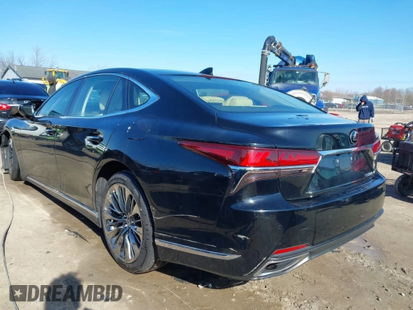 2018 Lexus LS 500 with VIN JTHC5LFF1J5004489, listed as a IAAI auction lot 41986153 with 95,625 mi miles and . Bid and sale history available at DreamBid. Image 3.
