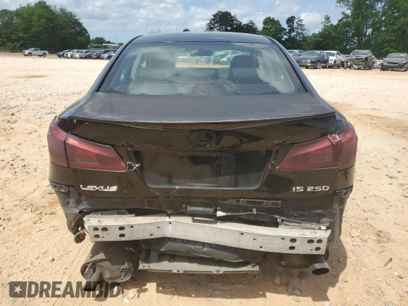 2006 Lexus IS 250 with VIN JTHBK262062006027, listed as a Copart auction lot 52679345 with 232,564 mi miles and Salvage Title. Bid and sale history available at DreamBid. Image 6.