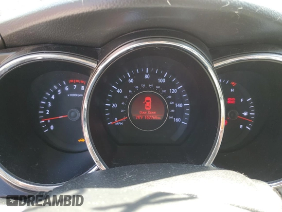 2013 Kia Optima EX with VIN 5XXGN4A7XDG222620, listed as a Copart auction lot 54328614 with 157,765 mi miles and Salvage title. Bid and sale history available at DreamBid. Image 9.