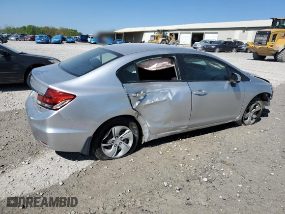 2014 Honda Civic Sedan LX with VIN 19XFB2F54EE078217, listed as a Copart auction lot 53268085 with 151,002 mi miles and Salvage Title. Bid and sale history available at carsss.com. Image 3.