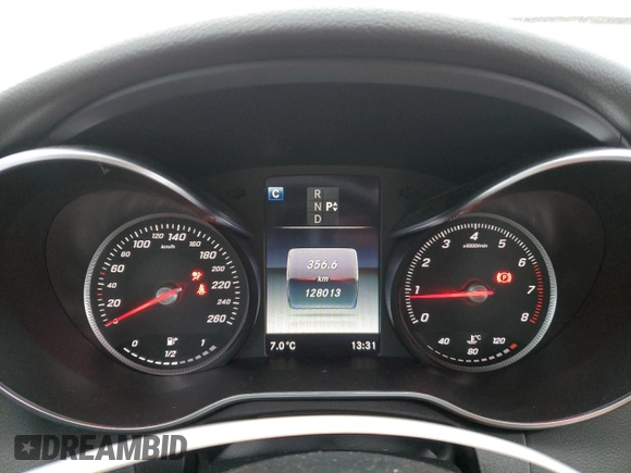 2017 Mercedes-Benz C 300 with VIN 55SWF4KB0HU207207, listed as a Copart auction lot 49957165 with 128,013 mi miles and Salvage title. Bid and sale history available at DreamBid. Image 9.