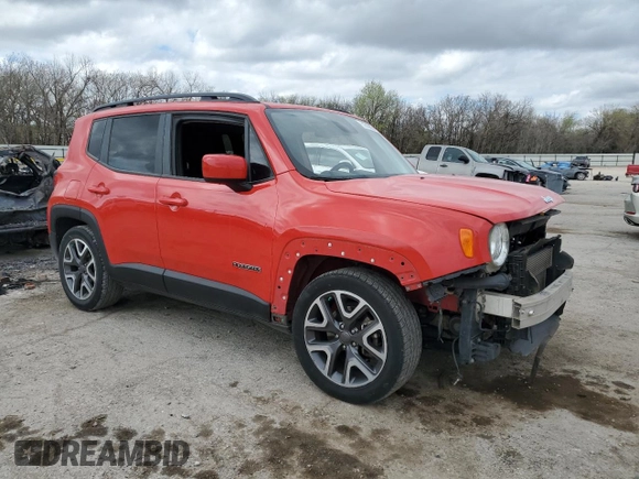 2017 Jeep Renegade Latitude z VIN ZACCJABB7HPG22860, wystawiony jako Copart lot #51043855 z przebiegiem 107 941 mil mil oraz Szkoda całkowita • Salvage title. Historia ofert i sprzedaży dostępna na DreamBid. Obrazek 4.