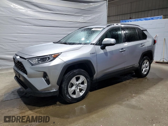 2020 Toyota RAV4 Hybrid XLE with VIN 4T3RWRFV0LU009343, listed as a Copart auction lot 59850075 with 68,768 mi miles and Salvage title. Bid and sale history available at DreamBid. Image 1.