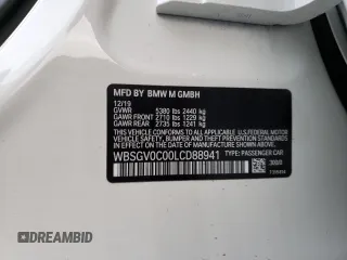2020 BMW M8 Competition z VIN WBSGV0C00LCD88941, wystawiony jako Copart lot #36457893 z przebiegiem 19 666 mil mil oraz . Historia ofert i sprzedaży dostępna na DreamBid. Obrazek 12.