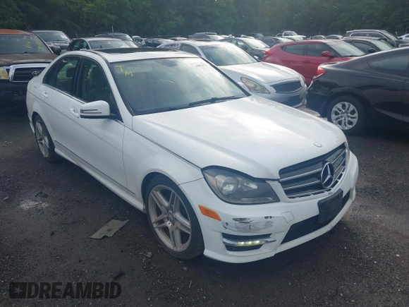 2014 Mercedes-Benz C 250 Sport with VIN WDDGF4HB9EA919237, listed as a IAAI auction lot 39876154 with 110,766 mi miles and . Bid and sale history available at carsss.com. Image 1.