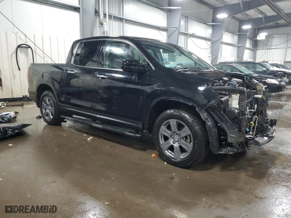 2020 Honda Ridgeline RTL-E with VIN 5FPYK3F79LB011191, listed as a Copart auction lot 44537785 with 108,505 mi miles and Salvage Title. Bid and sale history available at carsss.com. Image 4.