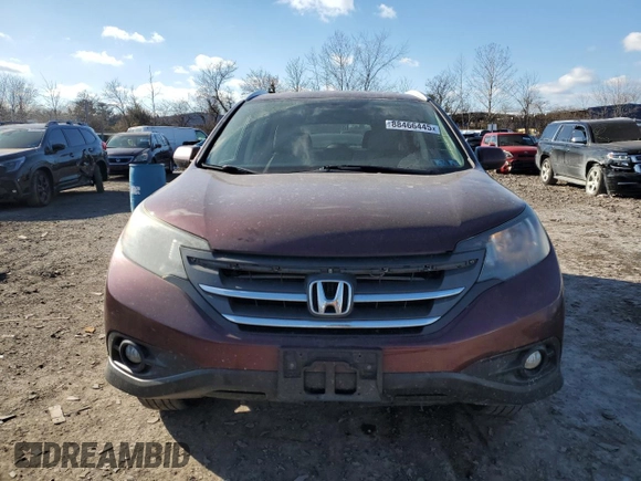 2013 Honda CR-V EX-L with VIN 5J6RM4H70DL010224, listed as a Copart auction lot 88466445 with 204,370 mi miles and Salvage Title. Bid and sale history available at carsss.com. Image 5.
